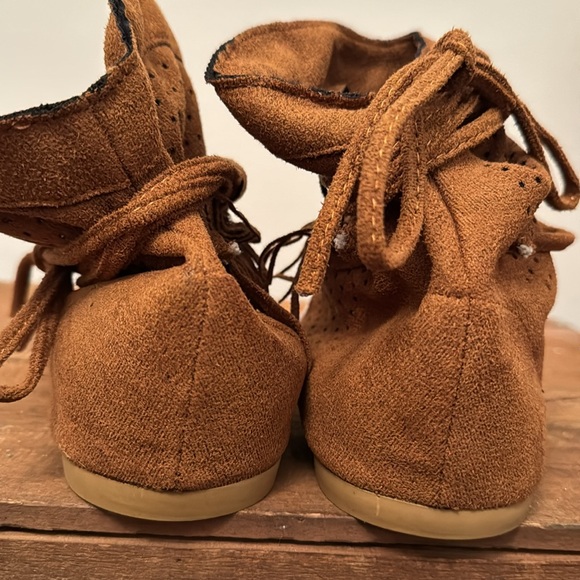 Women’s 9.5 Brown Boho sandals fringe hippie - Picture 3 of 5